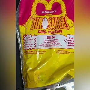Vintage 1992 McDonalds Happy Meal Toy Dino Motion DINOSAURS Grandma ETHYL New